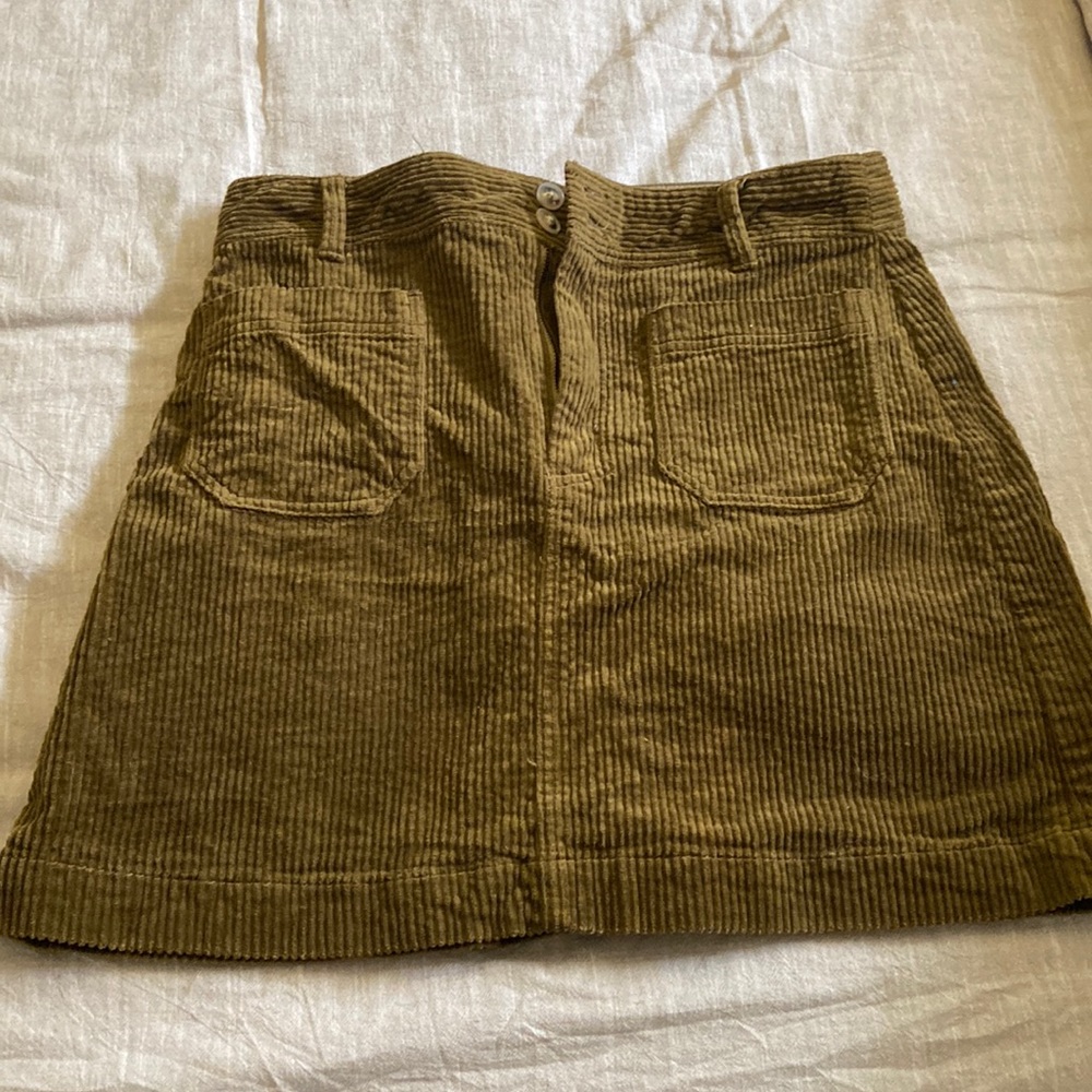Brown madewell corduroy skirt size 8 barely worn